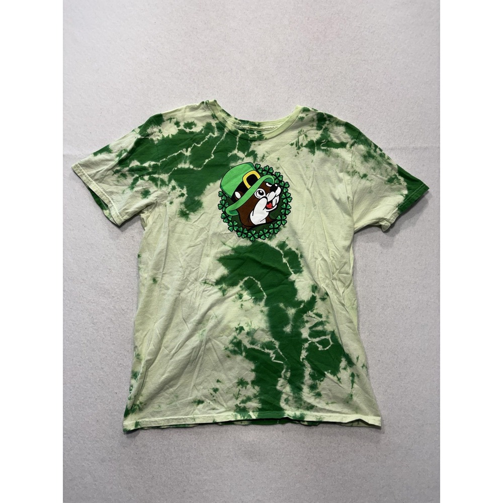 Buc-ee's Shirt Mens Medium Green Tie Dye The Paddy St Patricks Day Graphic Tee